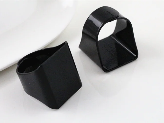 20mm 5pcs Black Brass Square Adjustable Ring Settings Blank/Base,Fit 20mm Glass Cabochons,Buttons;Ring Bezels -K5-25