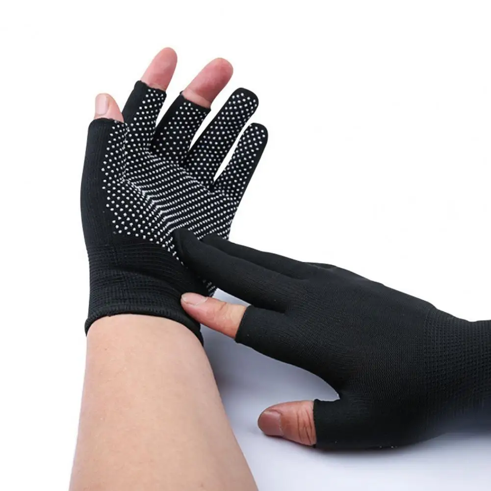 1 Pair Washroom Cycling Gloves Anti-slip Multi-function Comfortable Fitting Open Finger Sunscreen Gloves