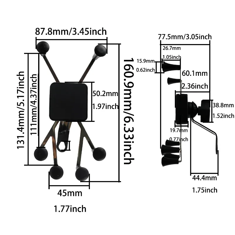 LESQUE Pit Dirt Bike Phone Holder Convenient Flexible Phone Holders Accessories Universal For Scooter Motorbike Off Road