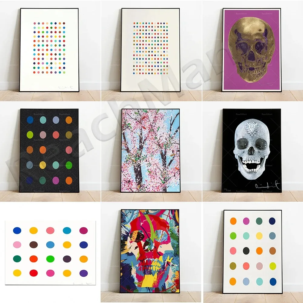 Beautiful Time Rotating Painting, Honesty-For the Love of God-Damien Hirst Art Print, British Art Poster Canvas Print Gift