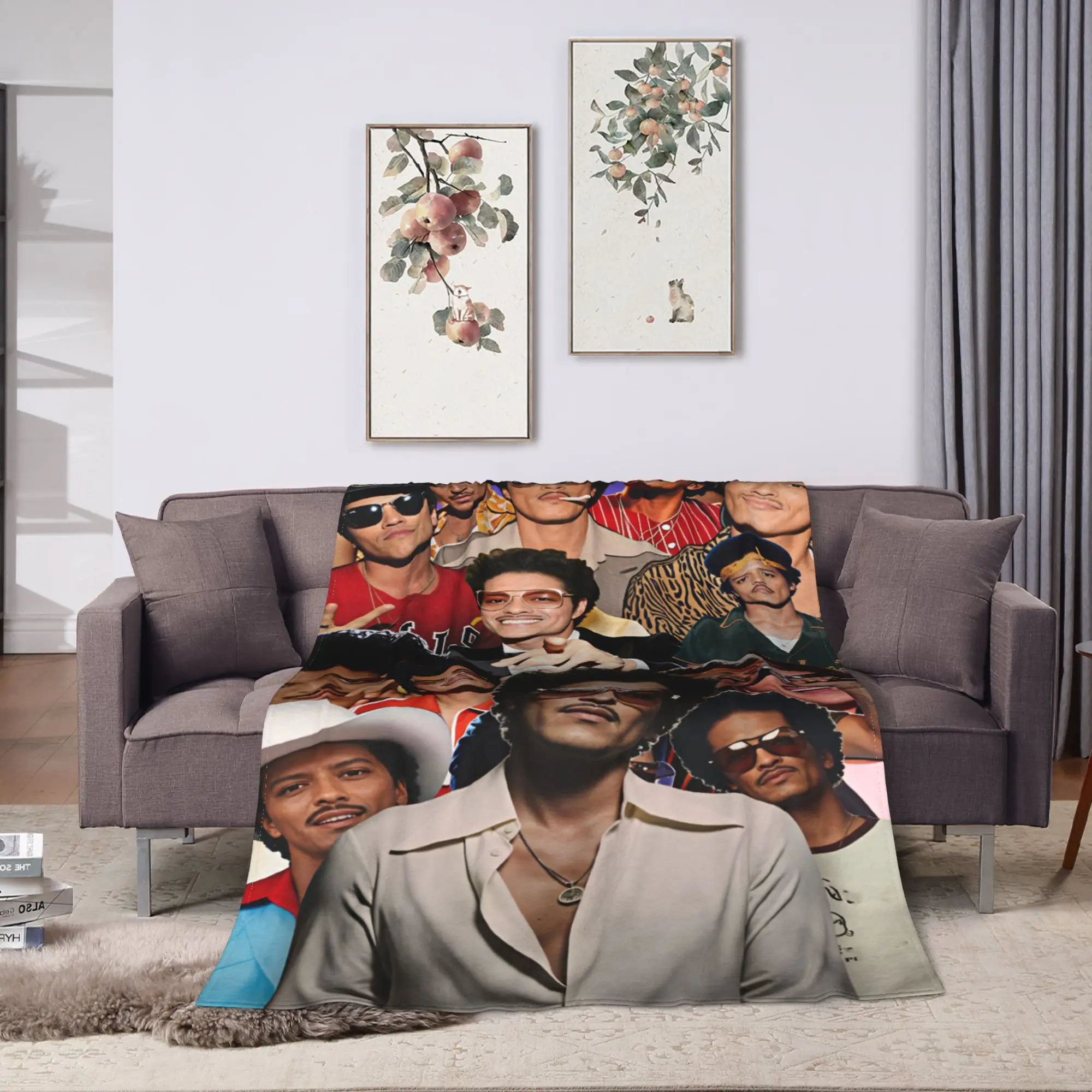 2026 Tour Bruno Mars American Blanket Quality Warm Soft  Throw Blanket Winter Decorative Home Decor Fashion Bedspread
