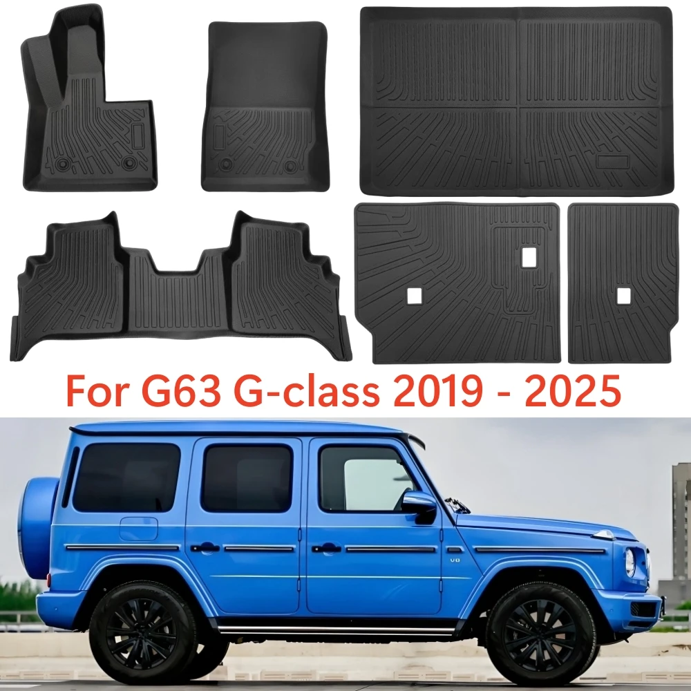 Для Mercedes-Benz G Class/G500/G550/AMG G63 SUV 2019-2025 TPE 3D коврики на заказ напольный коврик коврик в багажник с правым рулем