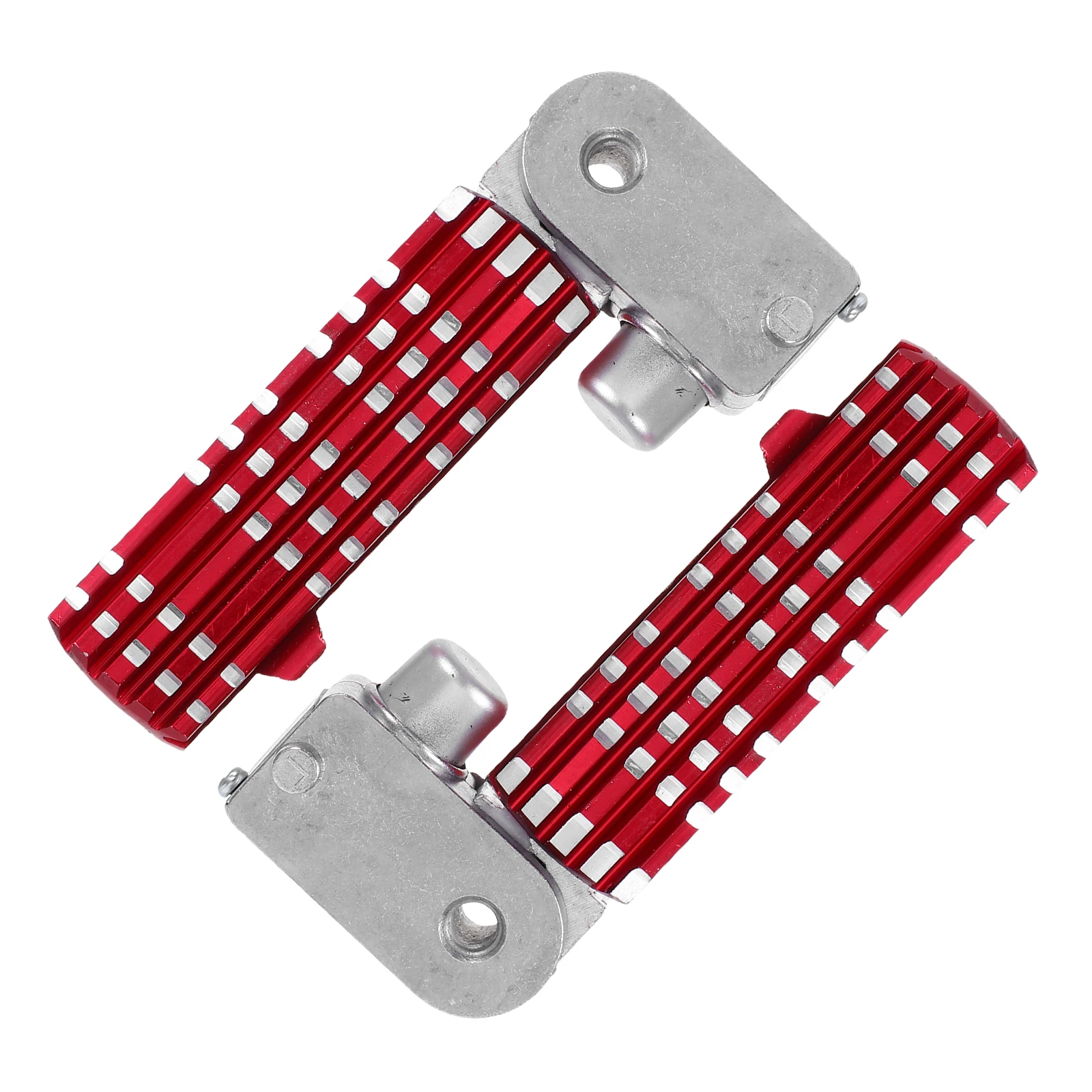 

2pcs Motorcycle Folding Footrests Lightweight Aluminum Alloy Rear Passenger Foot Pegs Non-Slip Surface Universal Fit Scooter