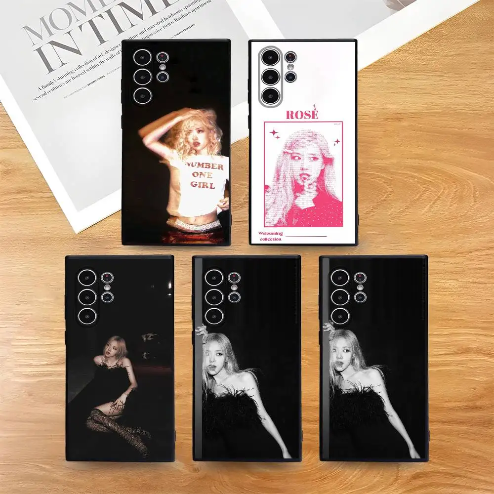 

Kpop Idol Singer Rosé Phone Case For Phone S Series S21 S22 S23 S24 S25 FE Plus Ultra TPU Soft To Skin-friendly Case