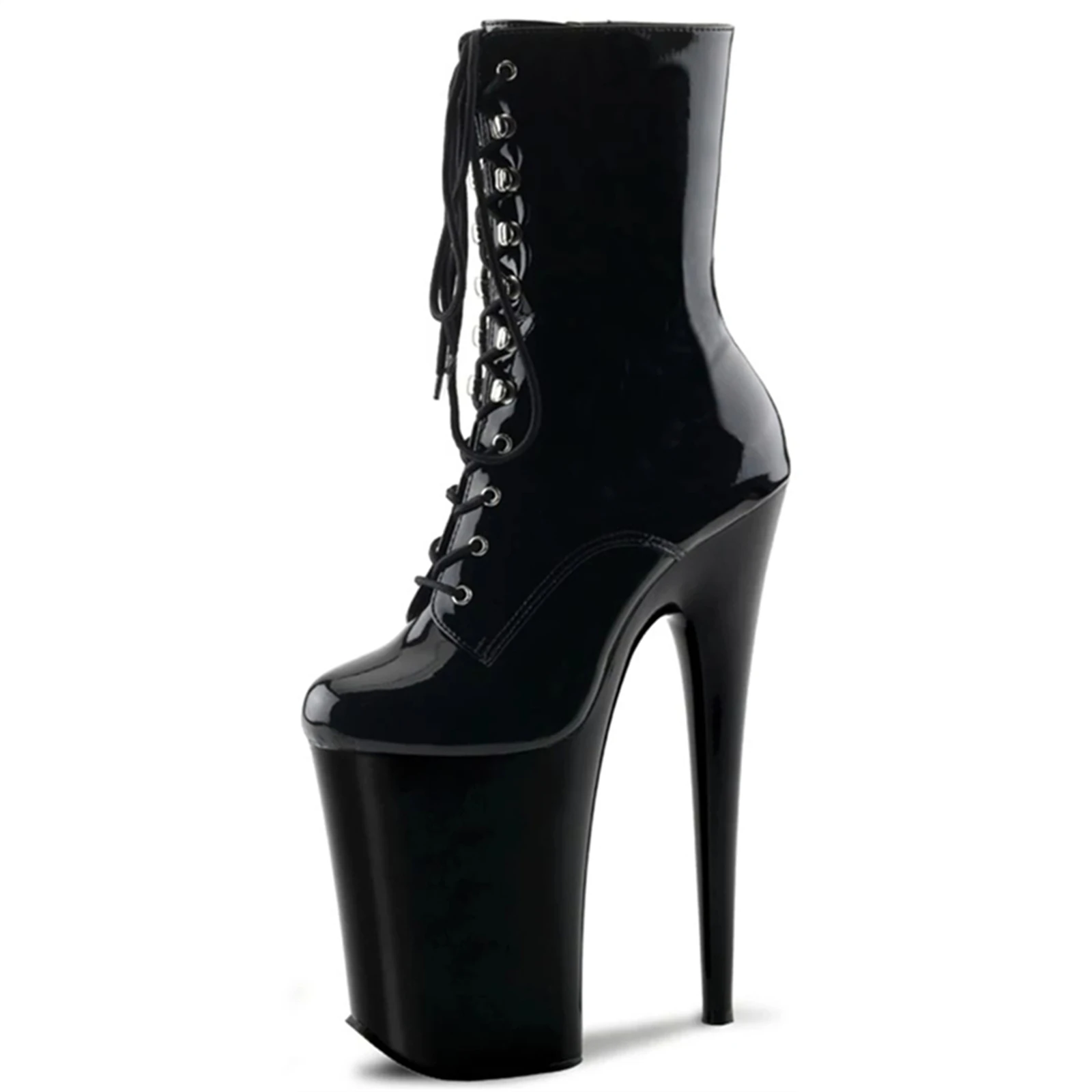 

Professional Pole Dance Boots 23CM Patent Leather|Over Knee Stilettos with|Thick Platform Anti-Slip Sole for Stage Performance