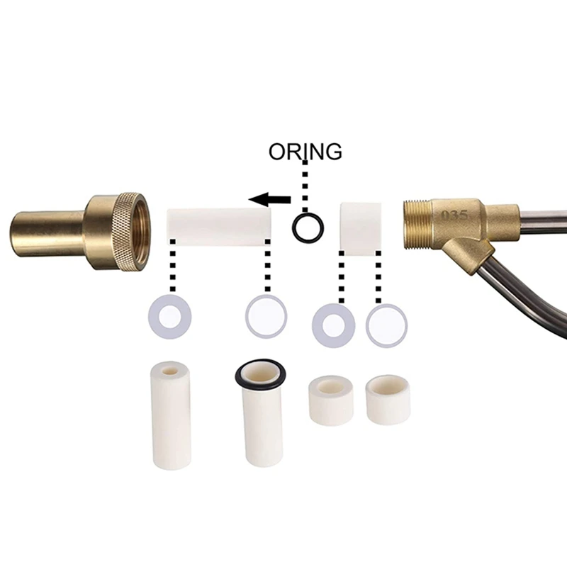 16X Pressure Washer Sandblasting Nozzle Tip, Replacement Wet Sandblaster Attachment, 5000 PSI