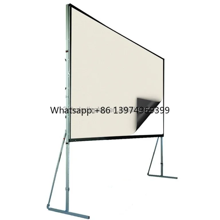 400 Inch Portable Fast Fold Projection Screen Ultimate Folding Screen with Wheels