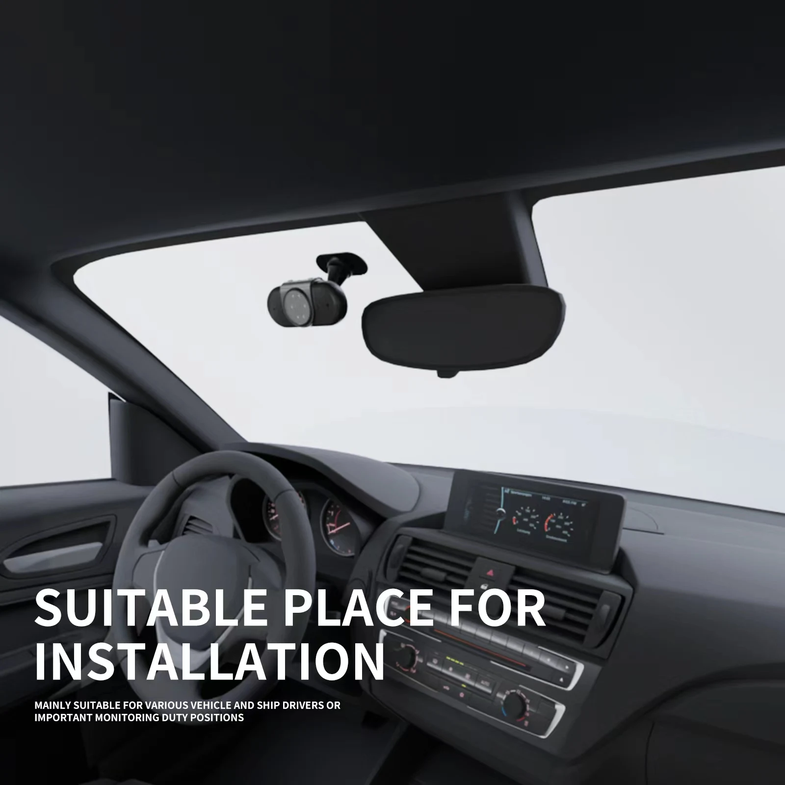 All-in-1 Real-time Fatigue Sleep Driving Detecting 24H Plug & play DMS Camera Support GPS & vedio record & sound&light warning