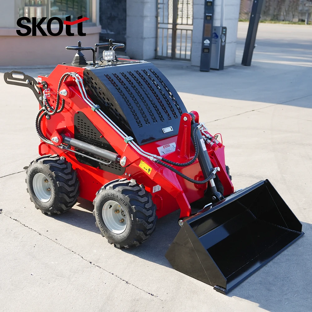 Mini Skid Steer Loader Hydraulic Compact Loader CE Certified Digging Loading Machine for Yard Garden Farm Landscaping Use