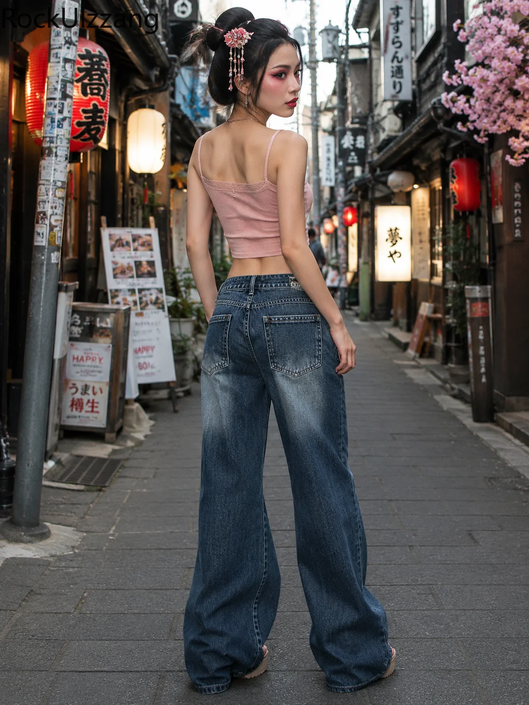 Women Y2K Baggy Jeans Low Rise Wide Leg Denim Pants Vintage Washed Loose Straight Jeans Harajuku korean 2000s Casual Trousers
