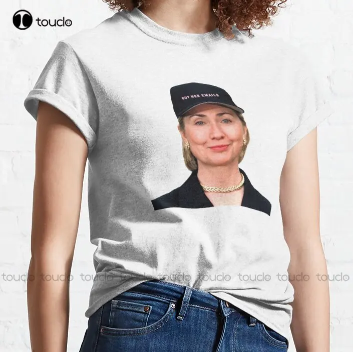 But Her Emails  , Pink But Her Emails  Classic T-Shirt Hillary Clinton, Trump Tee Shirts Outdoor Simple Vintag Casual T Shirts