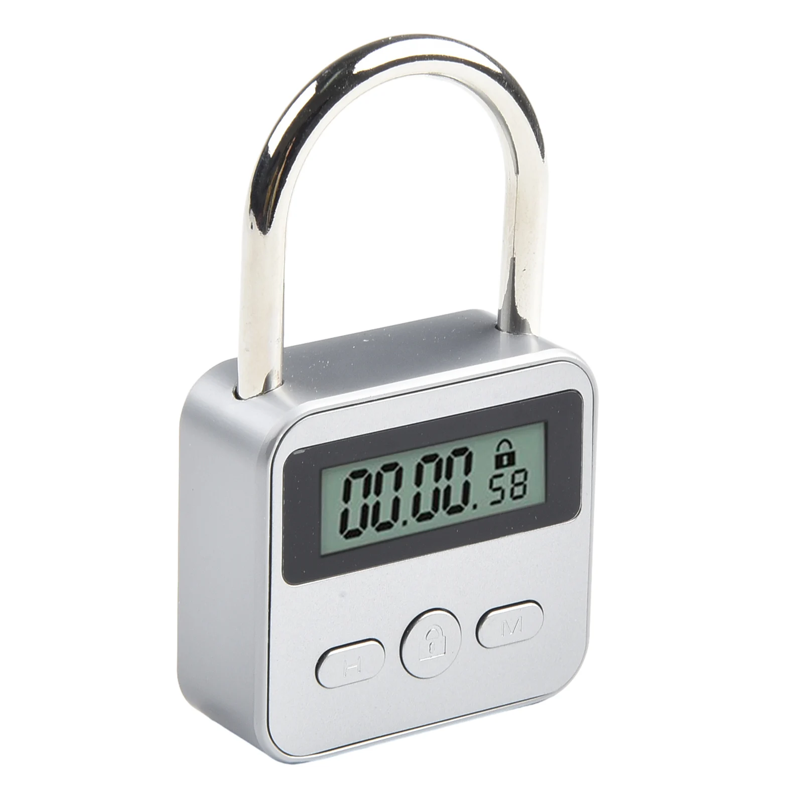 Timing Padlock Metal Timer Lock Home Security LCD Display Multi Function USB Rechargeable Wer-resistance 99 Hours Max