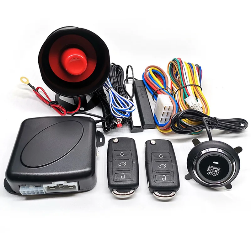 12V Auto Car Push Button Start PKE Keyless Entry Remote Control Remote System Modified Immobilizer Alarm Lock Anti-theft Device