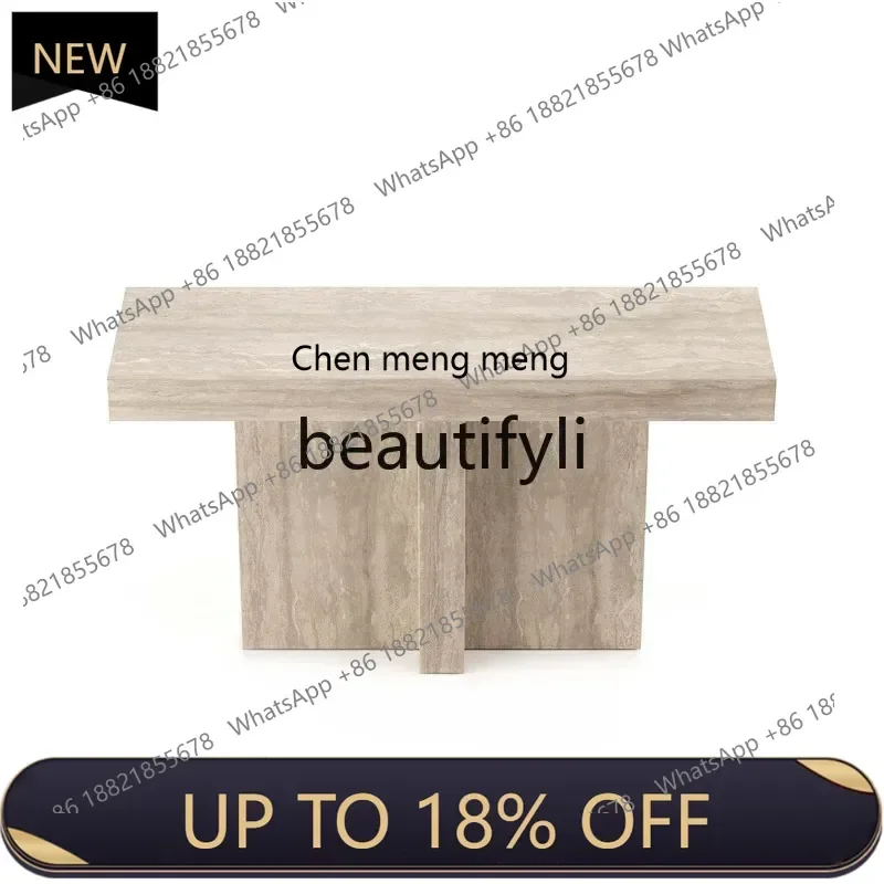

P178 Designer rectangular cave stone entrance table living room partition table, minimalist high-end home creative entrance tab