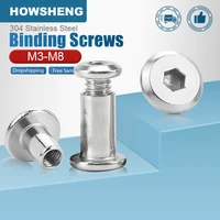 1 ~ 10 juegos de cabeza hueca hexagonal plana, remache para muebles M3 M4 M5 M6 M8, conector hexagonal de acero inoxidable, tuerca de inserción de manga de junta, tuercas