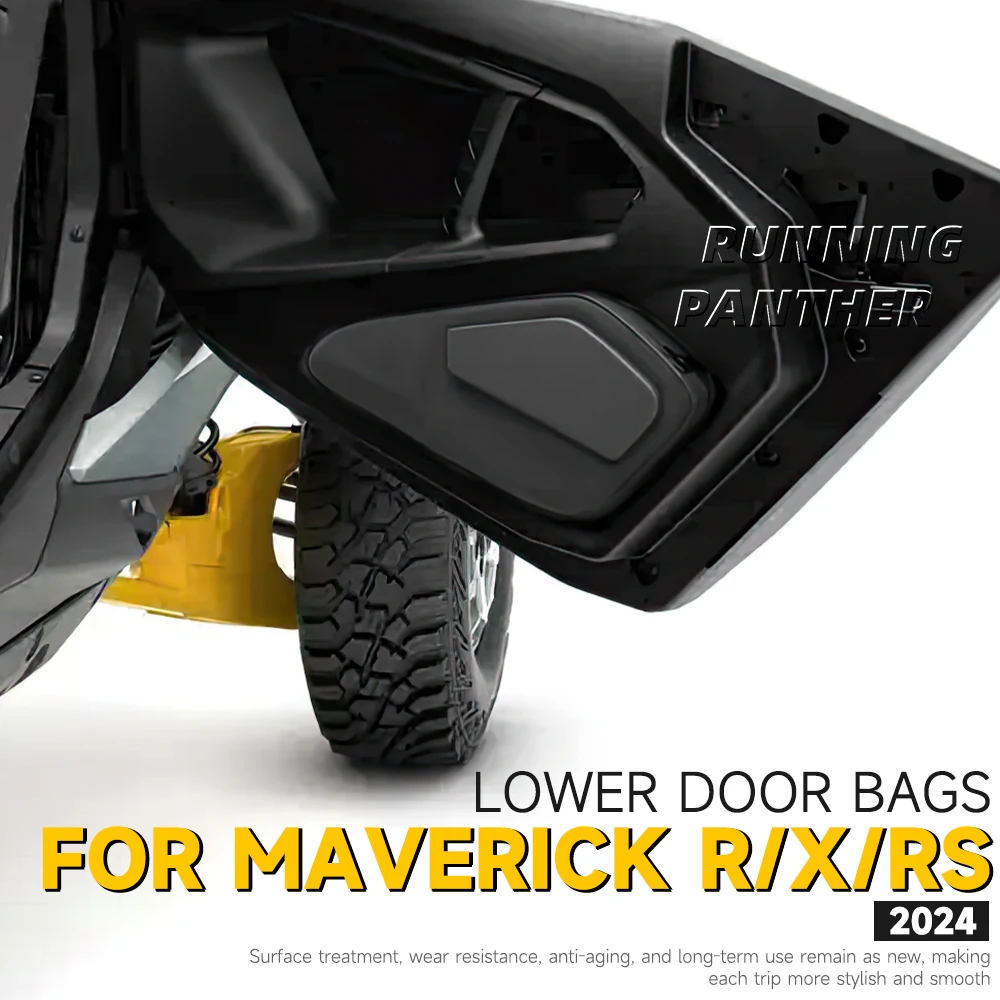 

UTV For CAN-AM MAVERICK R Maverick R Black Side Storage Bag Driver Passenger Lower Door Tool Bags Cushion