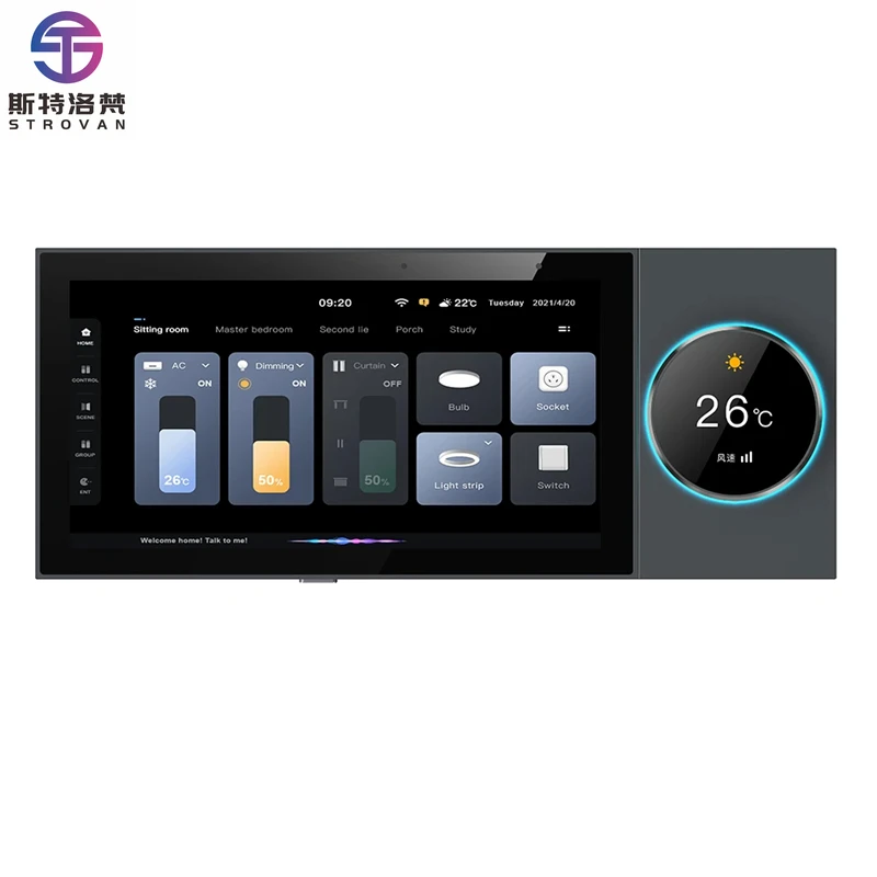 

Smart Home Control Touch Screen Panel Wall Amplifier Built in ZIGBEE Gateway WIFI Android System Relay Switch Device Scene