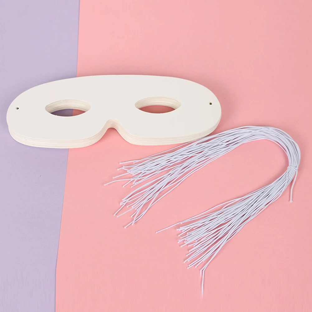 

40 Pcs Hand Painted Mask Diy Blank Cosplay White Masks Clothing Carnival Paper For Party