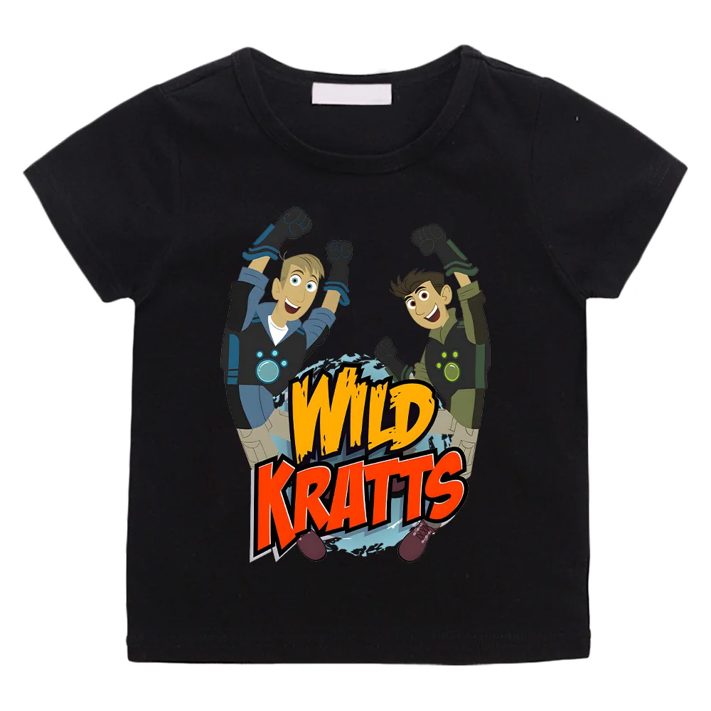 Wild Kratts Cartoon Adventure Anime Print Herren T-Shirt Damen T-Shirt Jungen Top Kinder Eltern-Kind Baumwolle Kurzarm Kinder T-Shirt – Detail 8
