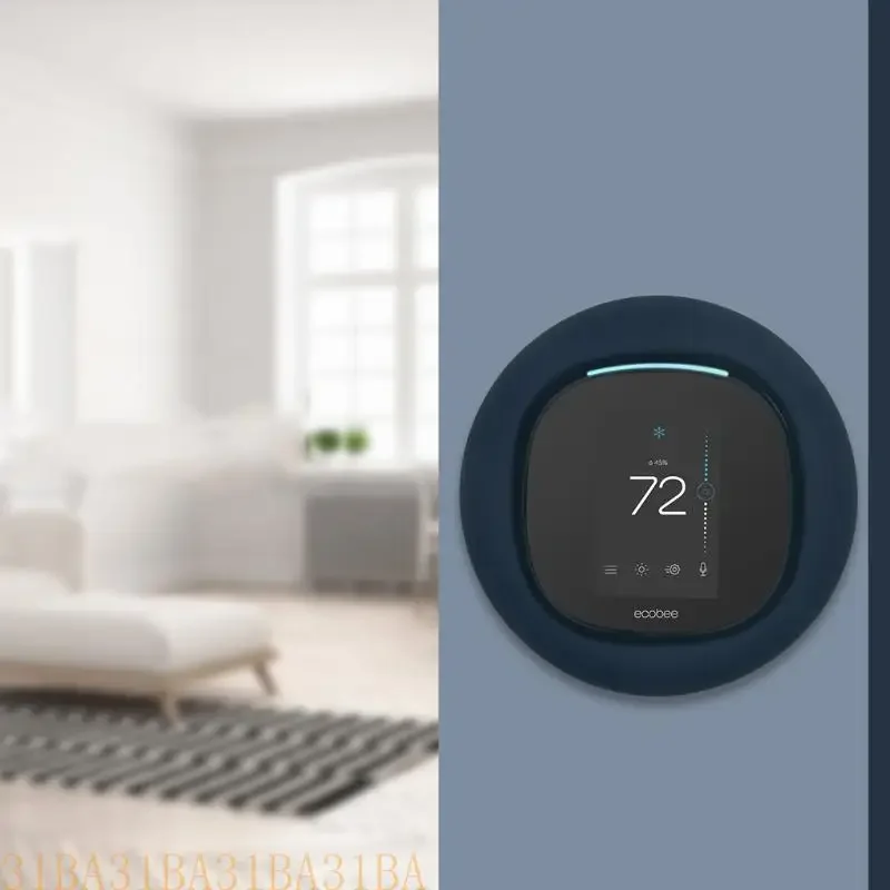 

652F Protective for Case Durable Guard Dust-proof Silica Intelligent Thermostat Wall Plate Bracket Cover for Ecobee 4