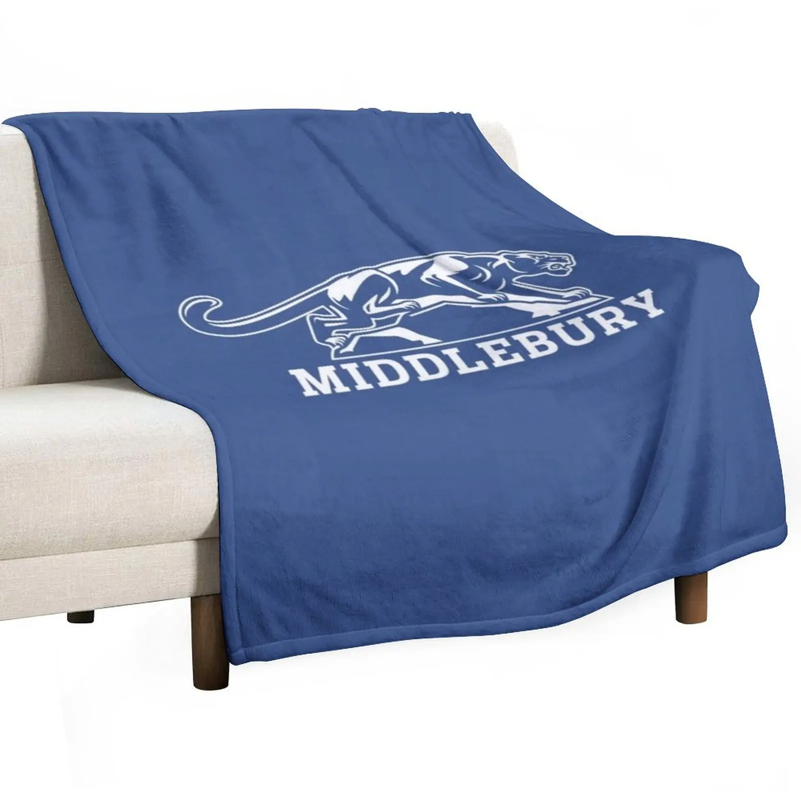 

Middlebury PANTHERS VT Throw Blanket Blankets Sofas Of Decoration Cute Soft Plaid Soft Beds Blankets