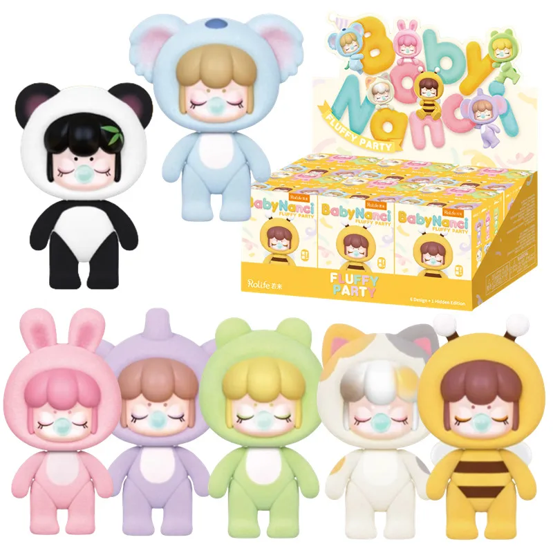 

Rolife BabyNanci downy party Series слепая коробка игрушка прекрасная панда слон кошка кролик коала пчела подвижная модель игрушка Mystery Box