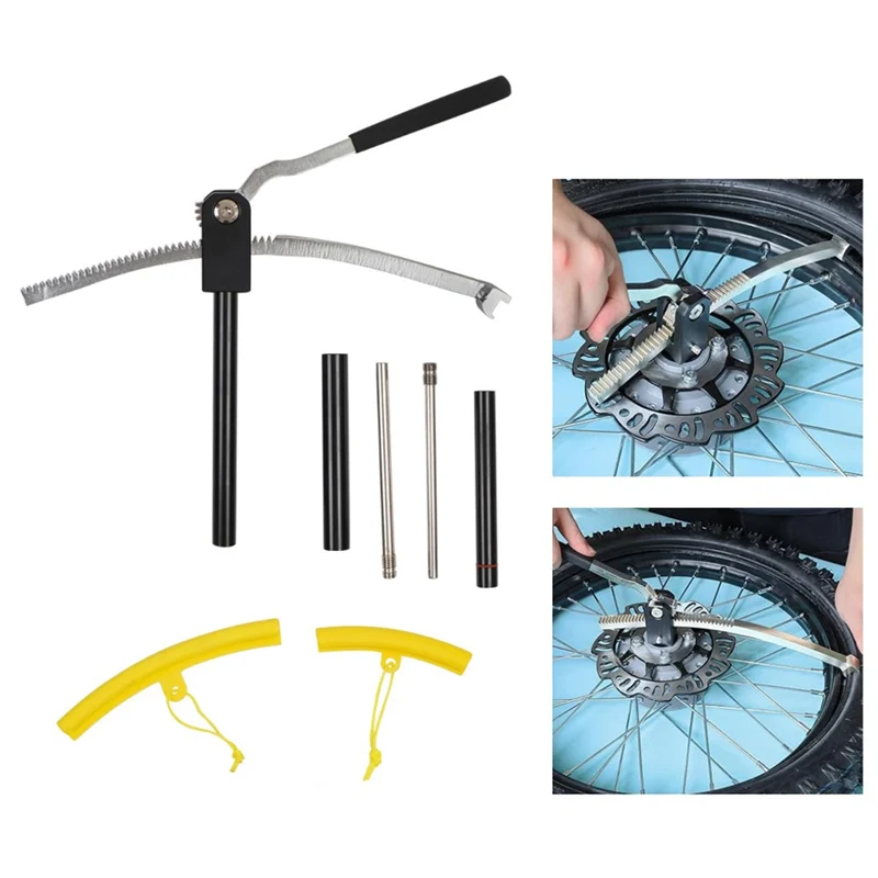 

Motocross& Enduro Tire Changing Kit For Dirt Bikes-Fits 16"-21" Wheels, Includes 10/12/17/20/25Mm Axle Adapters