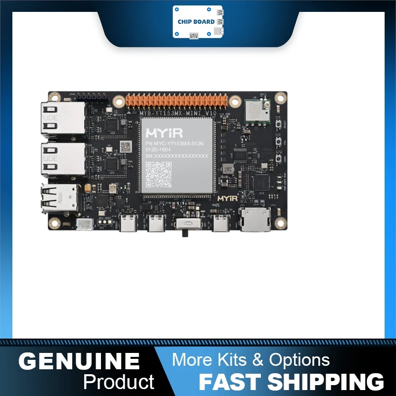 

MYiR MYC-YT153MX Core Board with Allwinner T153MX Quad Cortex A7 1.6GHz Industrial CPU Module with 3 Gigabit Ethernet