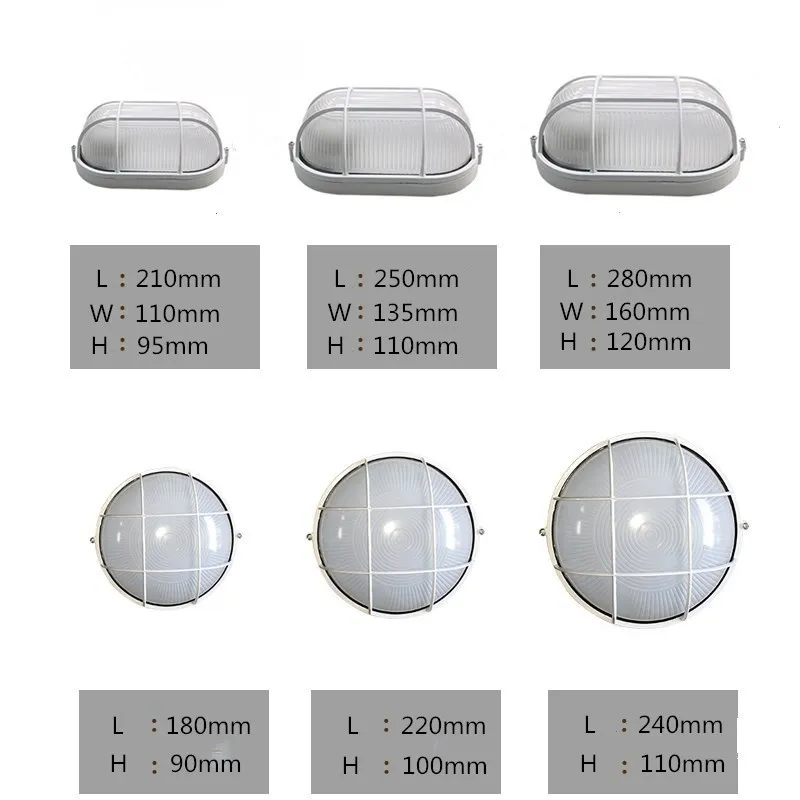 Painted Oval Outdoor IP65 Gate Wall Lamp Waterproof moisture-proof contracted garden Porch Wall light courtyard Wall Sconce