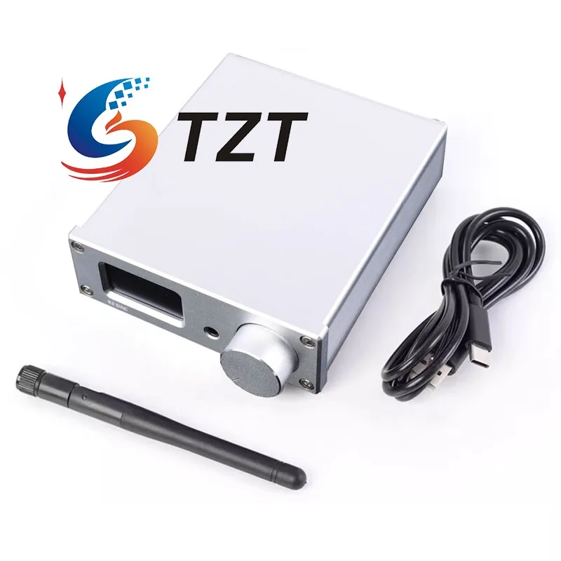 TZT Rod Rain Audio (черный/серебристый) B2 ЦАП Bluetooth 5.4 Приемник Звуковая карта USB с QCC3084 и двумя ES9039Q2M