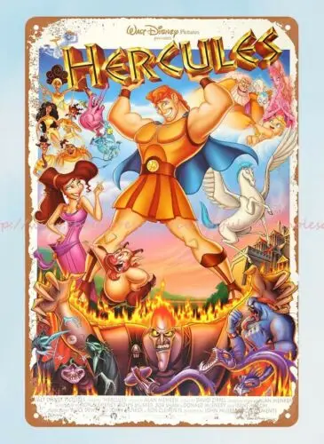 Hercules poster  movie 1997 metal tin sign best garage ideas