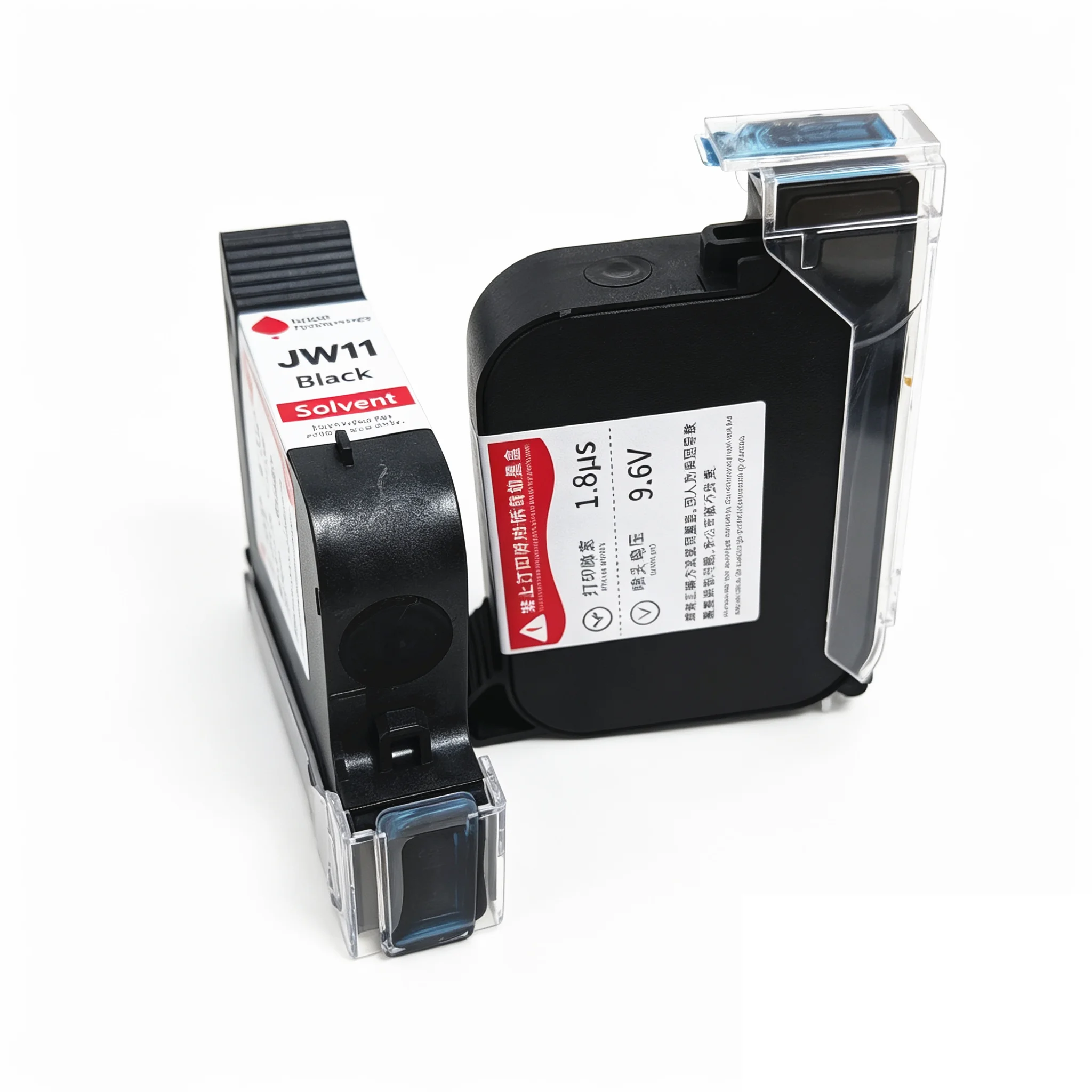 [1x US JW11 JS10 JS12] 42ml 12.7mm Solvent Black Ink JW11 JS12 JW10 JS12 Plus JS10 Inkjet Coding Cartridge for TIJ 2.5 Printer