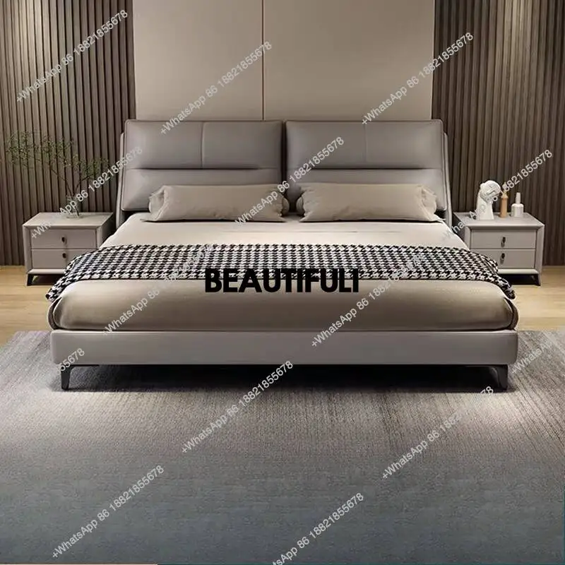 

Designer Frame Double Bed Princess Gray Europen Wood Full Size Double Bed Luxury Platform Floor Letto Matrimonile Home Furniture