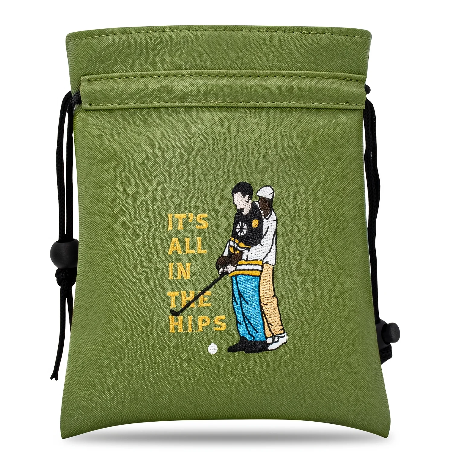 Golf Equipment Drawing - 二人用ゴルフバッグ | ポータブル巾着バッグ、グリーン、ゴルフボール用、男性にも女性にも適しており、ゴルファーやギフトに最適です。