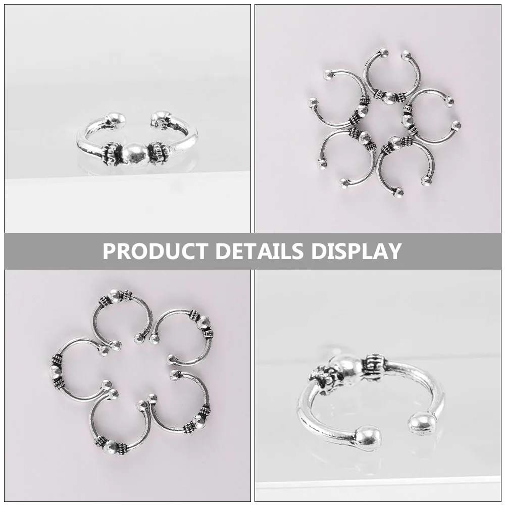 

15 Pcs Hair Clips Square Ring Charms Pendants DIY Jewelry Alloy Material Long Lasting For Party Wedding Bridal Prom