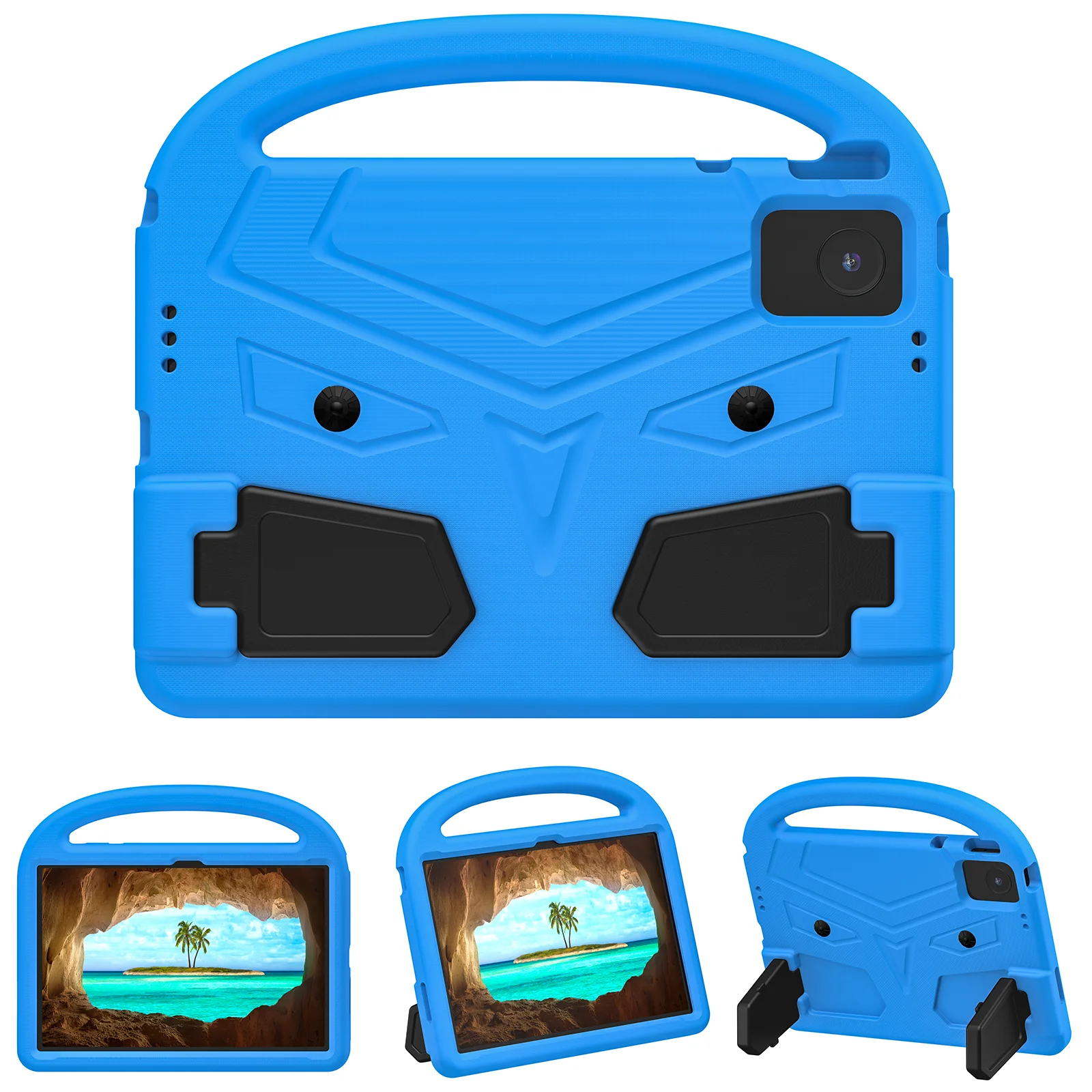 Kids Cute EVA Tablet Case For Huawei MatePad SE 11 2024 11.0inch Model AGS6-W00 With Portable Hand Holder Stand Cover Shockproof
