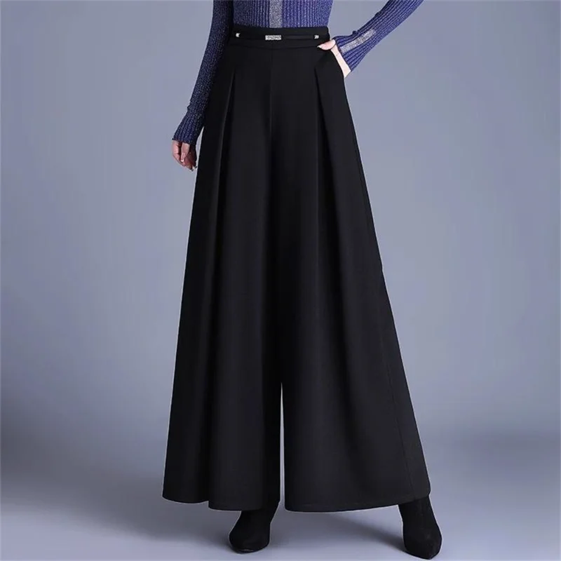 Neue Frühling Sommer Hosen mit weitem Bein Rock Lose Hosen mit hoher Taille