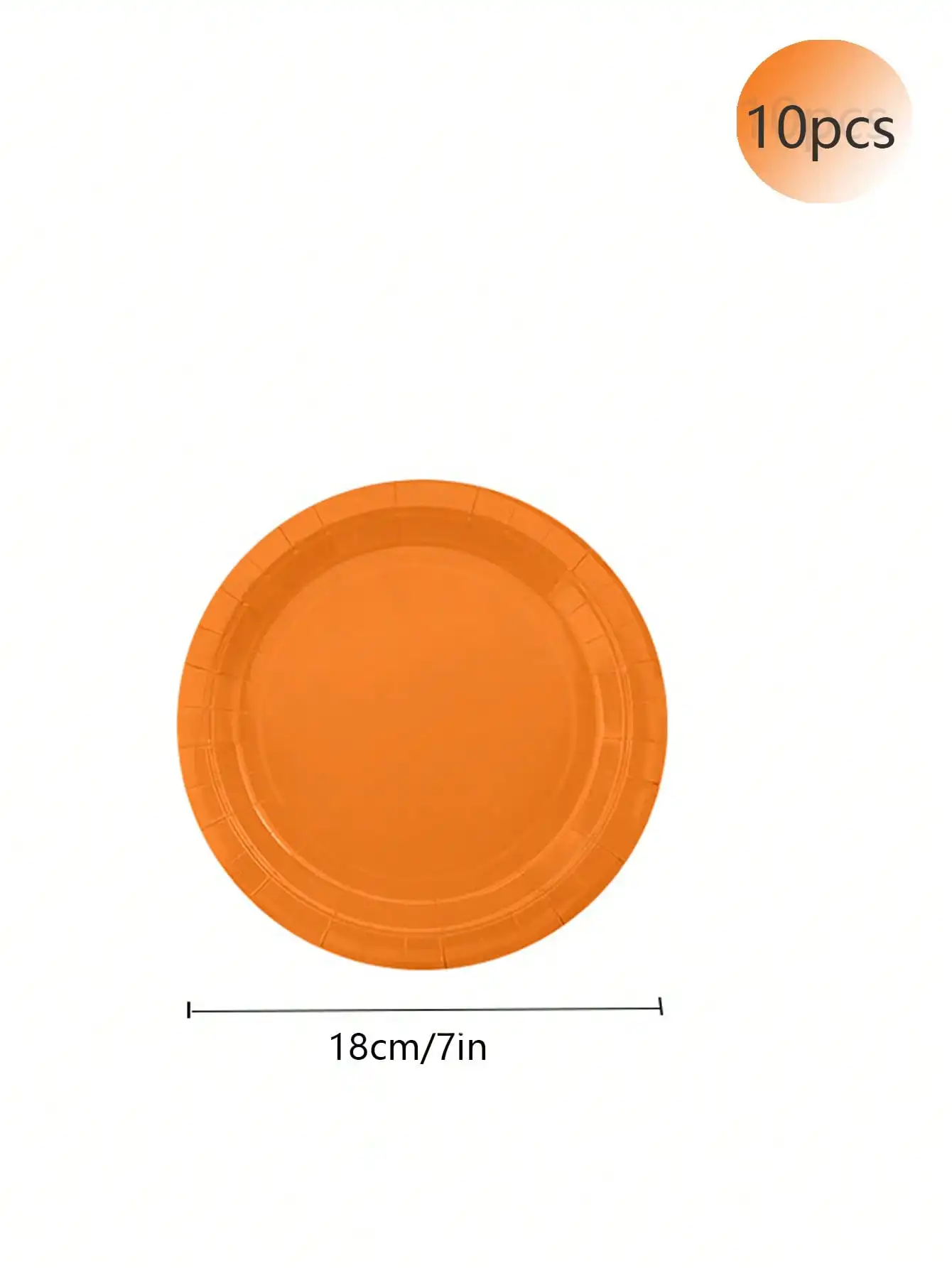 Orange Paper Plates Pumpkin Orange Solid Round Party Plates 9/7 Inch Fall Colors Disposable Dinner Dessert Plates