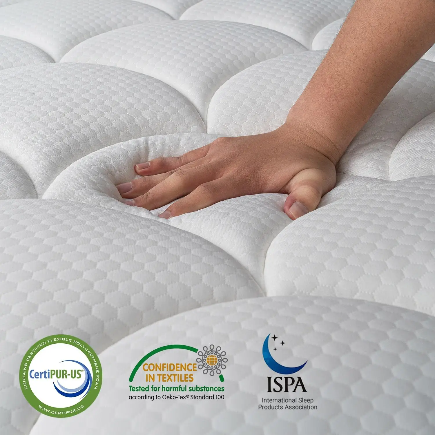 King Mattress - 10 Inch King Bed Mattress in a Box, Hybrid Memory Foam Mattress with Pocketed Coils for Pressure Relief