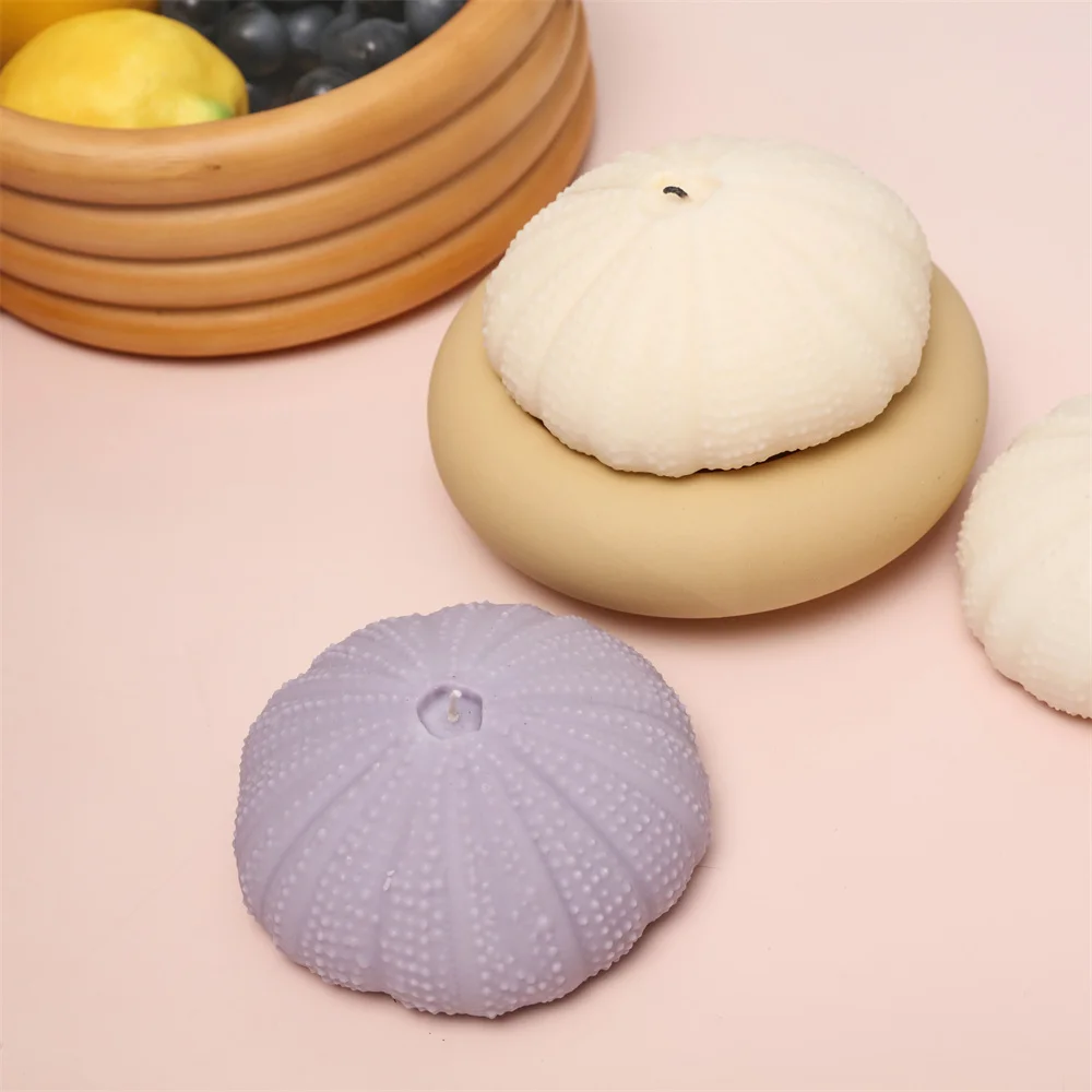 Sea Urchin Candle Silicone Mold Handmade Scented Aromatic Candles Making Mould Supplies Home Table Decoration