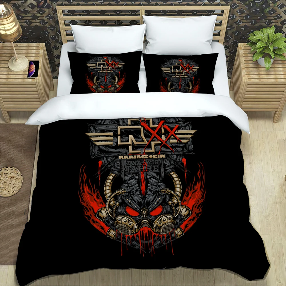 G-German tank fashion trend print three-piece set children or adult quilt cover pillowcase bedding set birthday gift