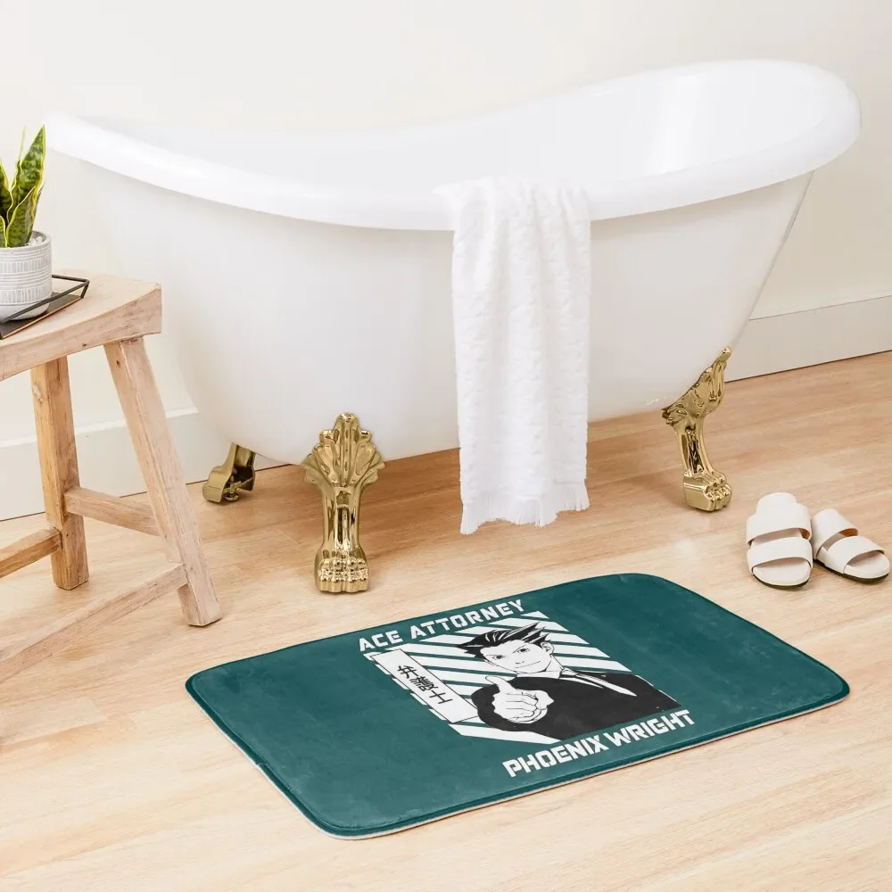 

Ace Attorney Fan art artwork Bath Mat Rug Foot Waterproof Bathroom Rugs Bathroom Foot Mat