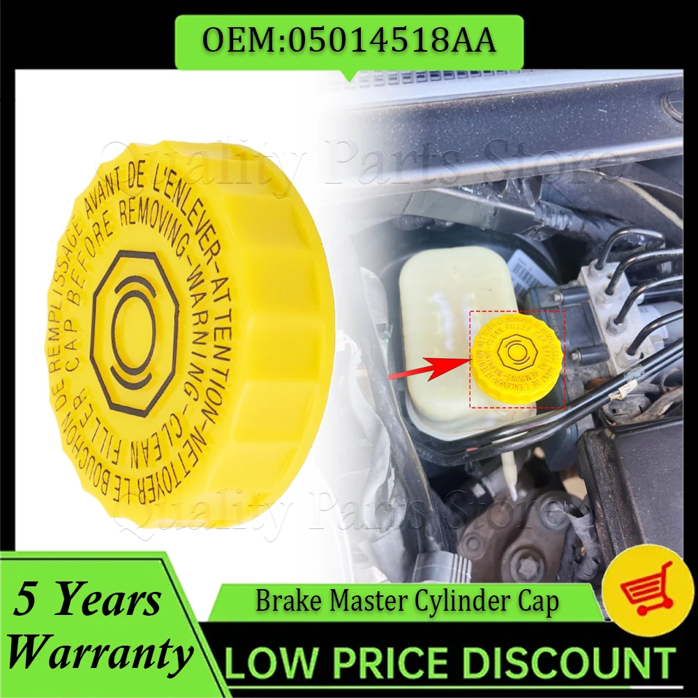 

For JEEP GRAND CHEROKEE 1994-1998 For WRANGLER 2007-2020 Car Brake Master Cylinder Reservoir Cap 05014518AA 4683656AB 05014518A