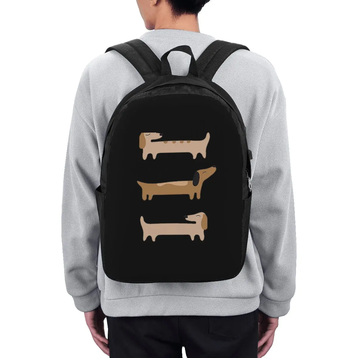 Home Decor - Dachshund Backpack Travel Notebook Bag Computer College Student School Bag Laptop Shoulder Bags for Men Women