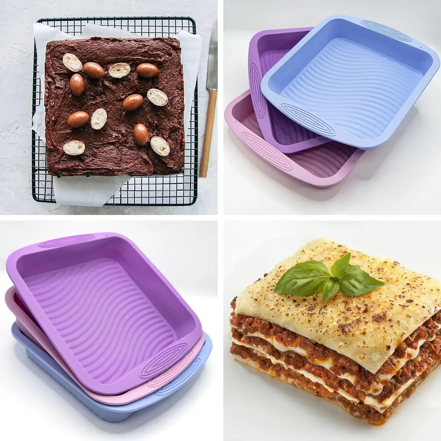 24CM Square Cake Pan Toast Pan Bread Pan Silicone Baking Pan Baking Forms For Pastry Accessories Tools Food Grade Silicone Mould