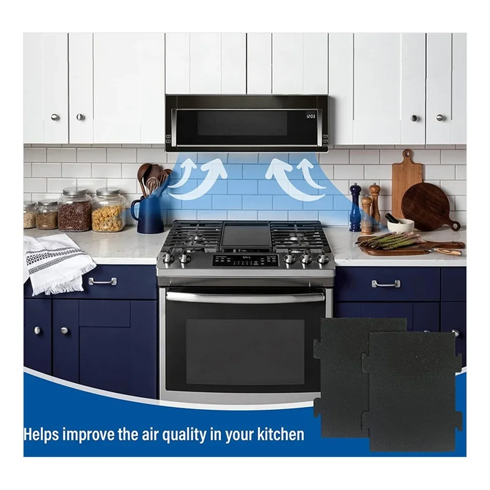 

For Over the Range Microwave Charcoal Filter Replacement with Activated Carbon Fiber Absorbs Dust and Grease Particles