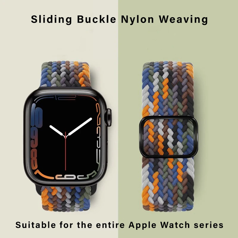 Correa trenzada para Apple Watch, pulsera de bucle elástico de 44mm, 40mm, 45mm, 41mm, 49mm, 38mm y 42mm, serie Iwatch Ultra 9 8 7 6 SE 5 3