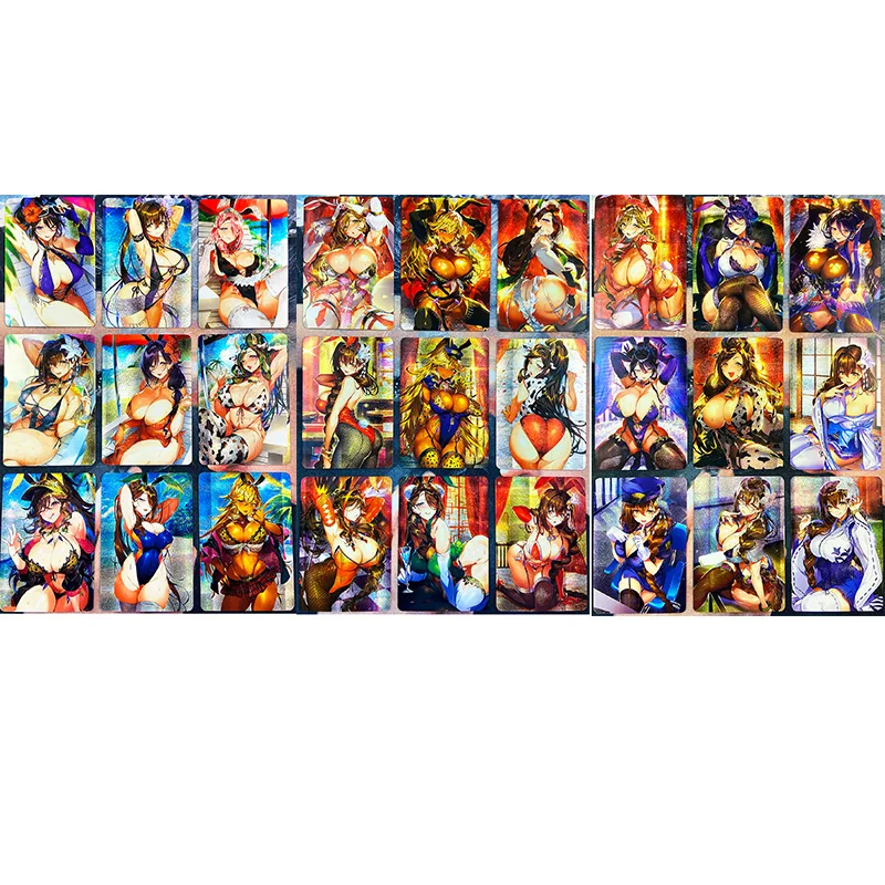 27pcs/set Bunny Girl ACG Uniform Swimsuit Underwear Refraction Sexy Girls Hobby Collectibles Anime Game Collection Cards