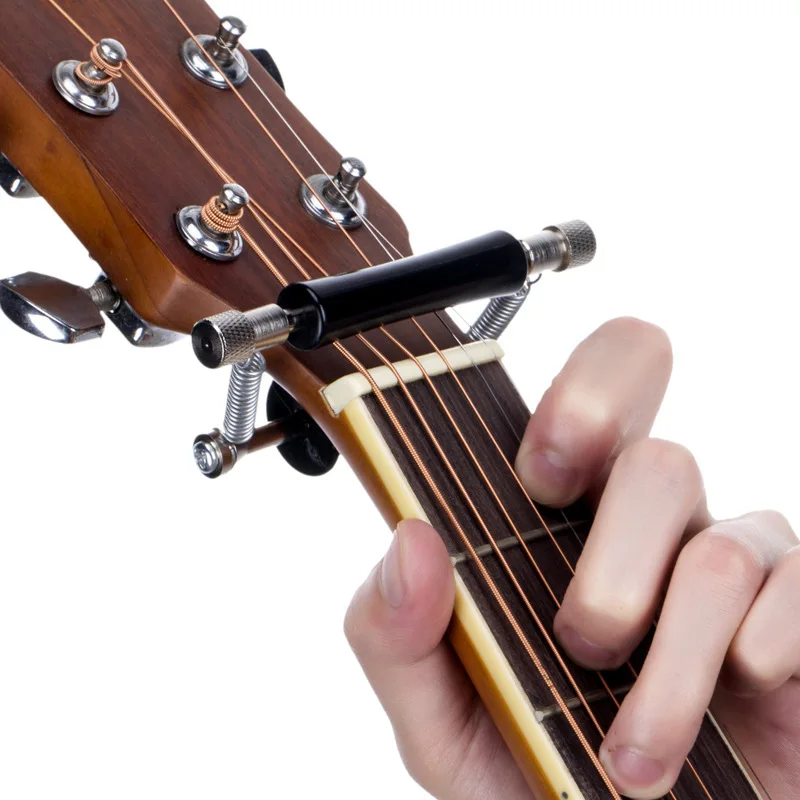 Sliding Capo Suitable for Folk Classical Acoustic Guitar, Pitch Change Plus Spring Flexible Slide Bar Capo