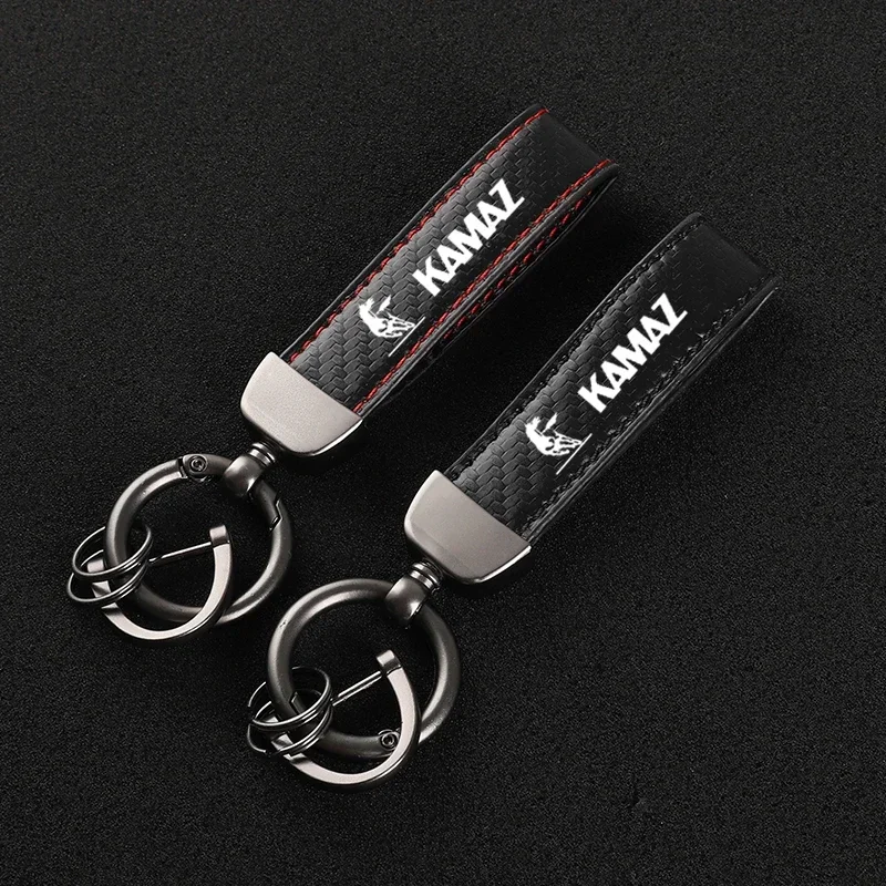 Leather Motorcycles keychain horseshoe buckle jewelry key chain for KAMAZ TRUCK TYPHOON 5320 54907 5490 6460 A2 Key